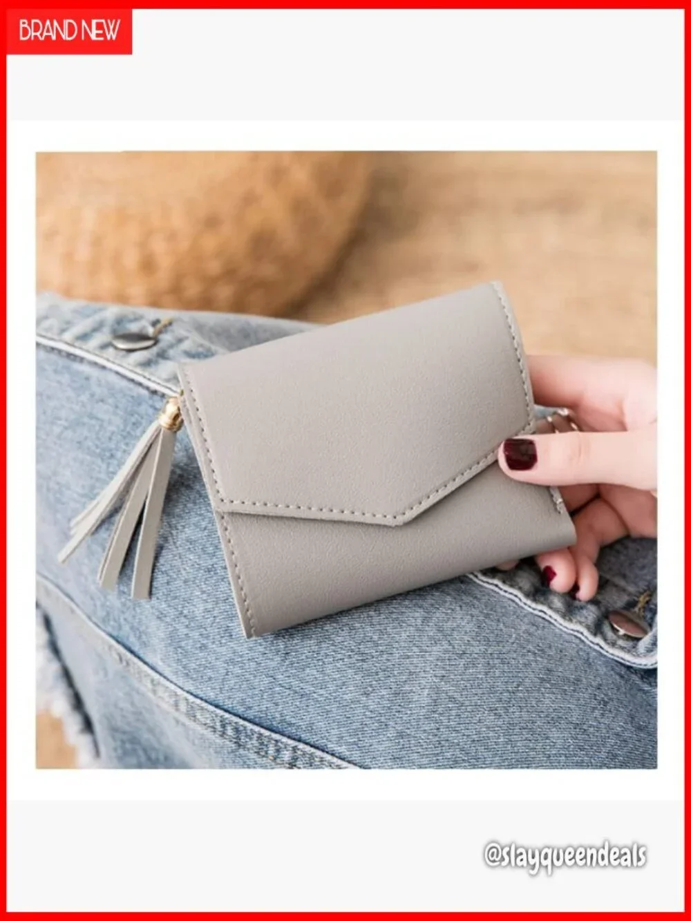 Slim RFID Blocking Wallet with 6 Card Slots and Zipper Coin Pocket